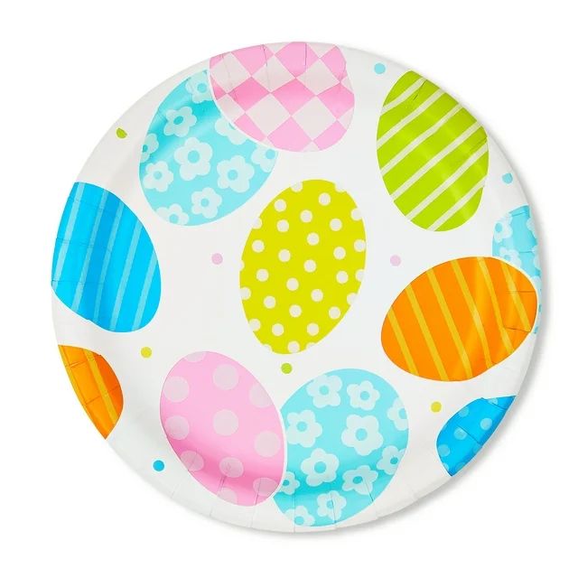 Easter Colorful Egg Paper Dessert Plates, 7 in, 8 Count, by Way To Celebrate | Walmart (US)