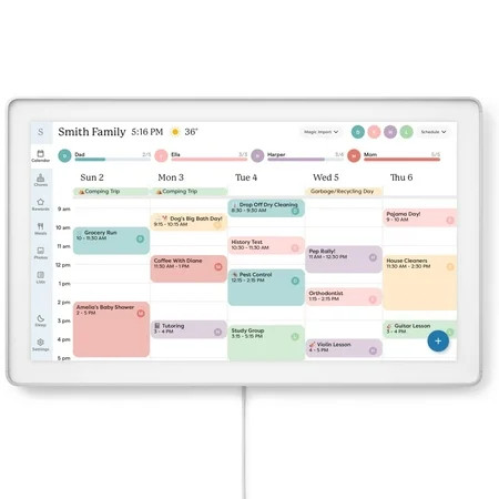 Skylight 27 inch Calendar Max Touchscreen Smart Calendar, Family Organizer and Chore Chart - Classic White Frame | Walmart (US)