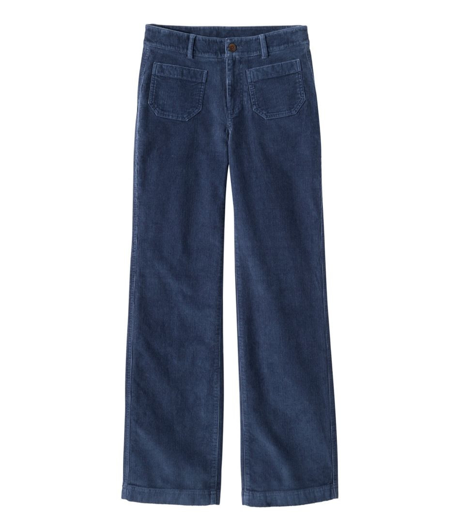 Women's 207 Vintage Corduroy Patch Pocket Pants, Mid-Rise Wide Straight-Leg | L.L. Bean