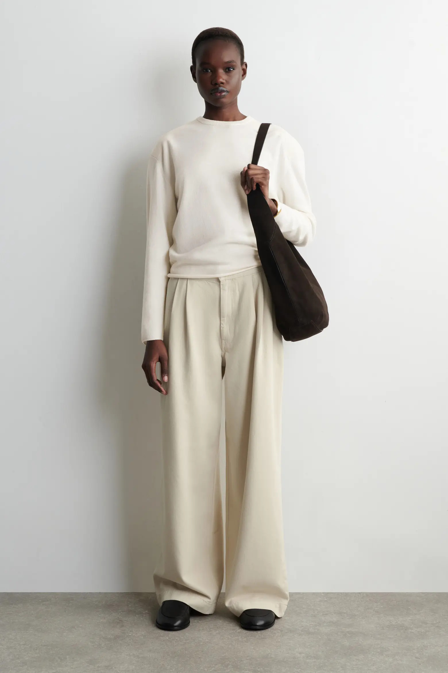 COS Pleated Wide Denim Pants (Women) | Nordstrom | Nordstrom