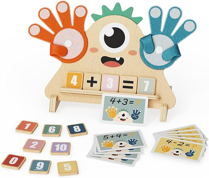 Montessori Toys for 3 4 5 Year Old, Preschool Learning Toys for Toddlers, Finger Math Number Coun... | Amazon (US)