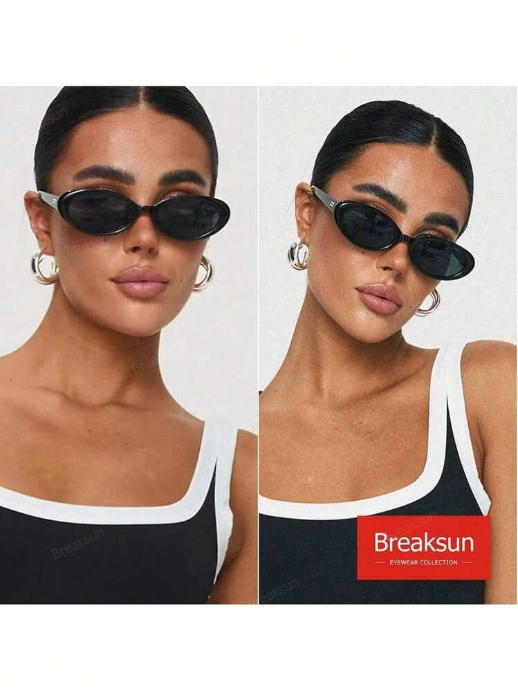 Retro Oval Sunglasses For Women Men Fashion Small Oval Sunglasses 90s Vintage Shades | SHEIN