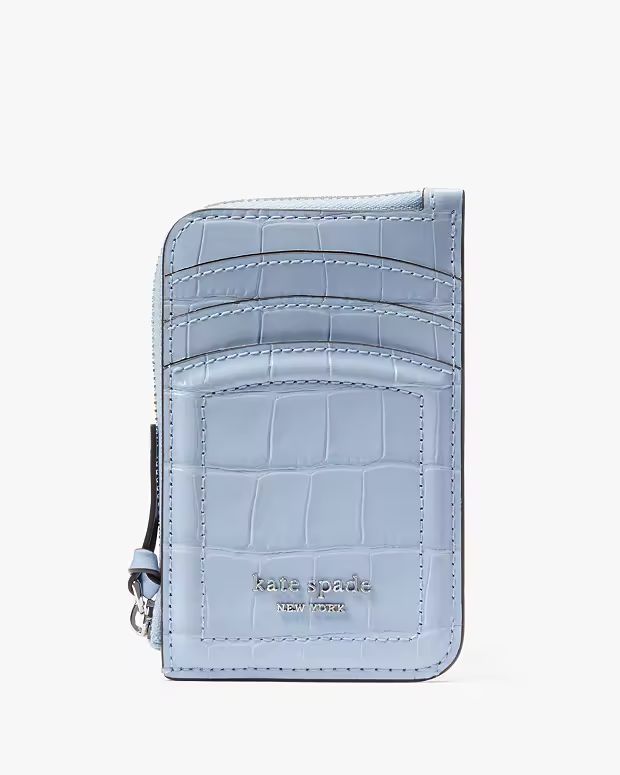 Knott Croc-embossed Zip Cardholder | Kate Spade (US)