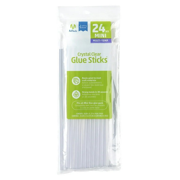 AdTech Crystal Clear Mini Size Multi Temp All Purpose Glue Sticks - Walmart.com | Walmart (US)