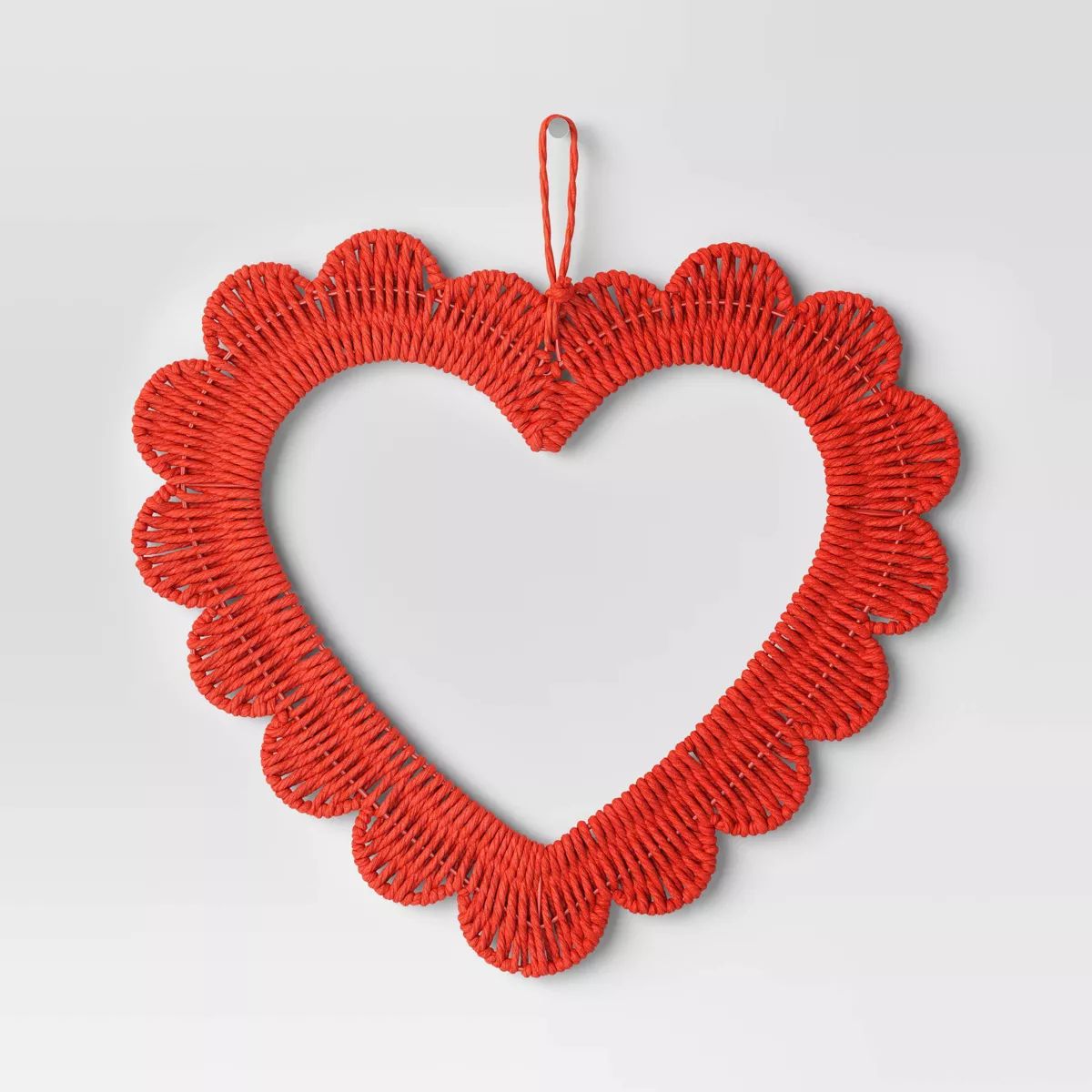 Artificial Woven Heart Wreath Red - Threshold™ | Target