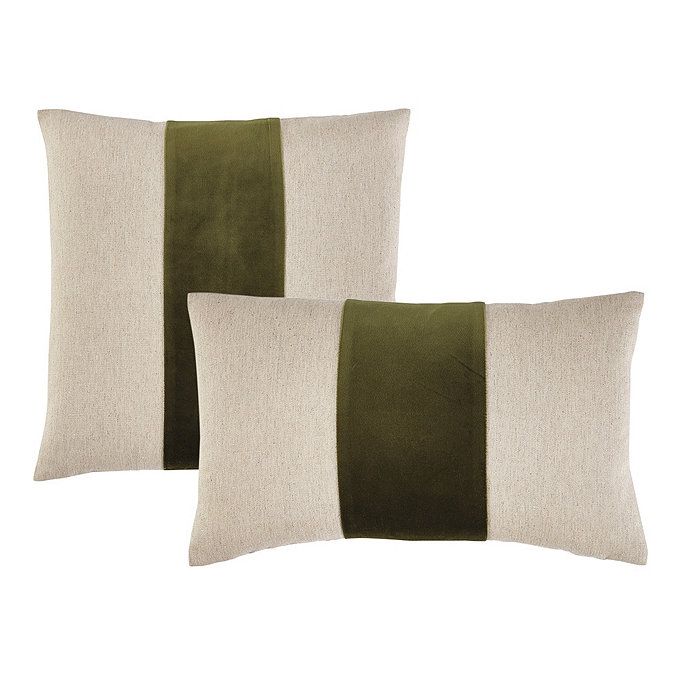 Velvet Colorblock Linen Pillow | Ballard Designs, Inc.