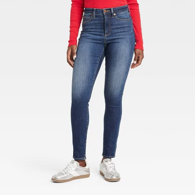 Women's High-Rise Skinny Jeans - Universal Thread™ Medium Wash 00: Cotton Denim, Fly Button, 29" Inseam | Target
