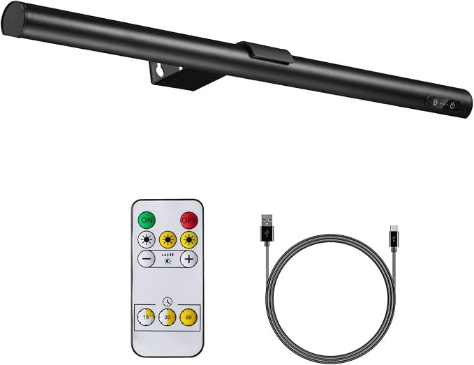 Rechargeable Picture Light Battery Operated,19.7" Wireless Painting Light with Remote Control,Met... | Amazon (US)