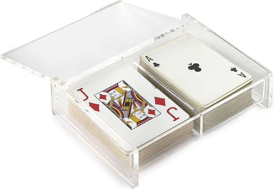 Huang Acrylic Twin Playing Card Deck Case for Poker, Bridge | Amazon (US)
