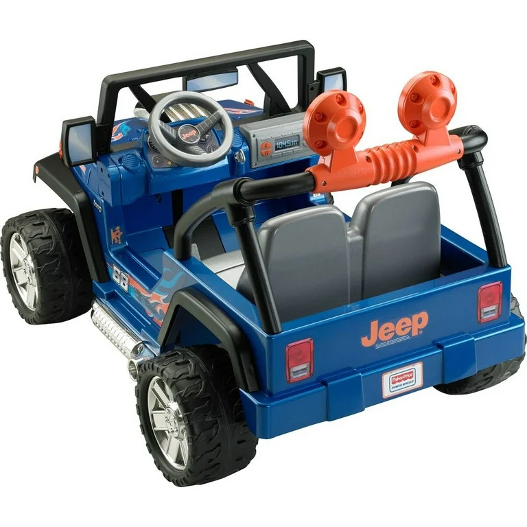 12V Power Wheels Hot Wheels Jeep Wrangler Battery-Powered Ride-On Toy Vehicle with Music & Sounds | Walmart (US)