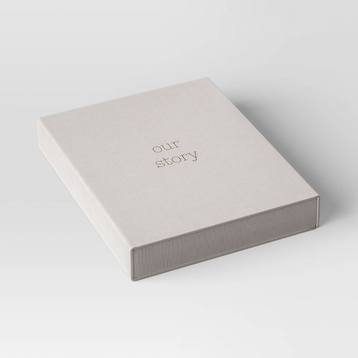 10" x 12" Photo Album Box "Our Story" Gray - Threshold™ | Target