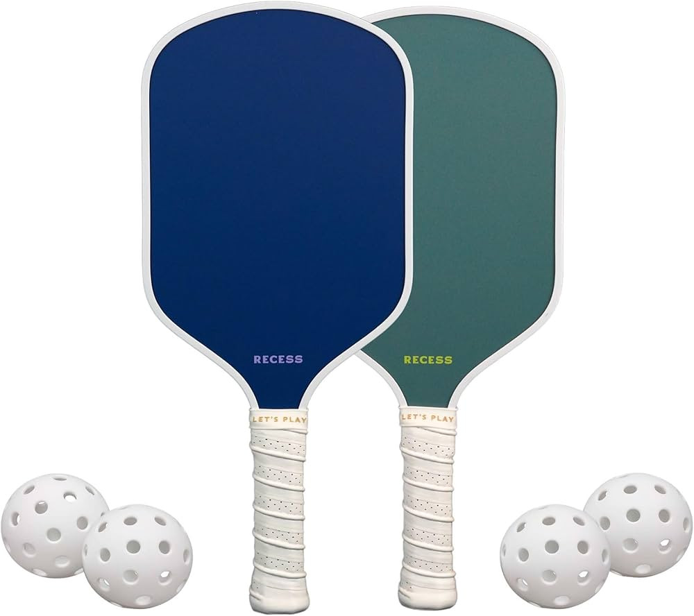 Amazon.com : Recess Pickleball Paddles Set - 2 Paddles, 4 Pickle Balls - Designed for Improved Ba... | Amazon (US)