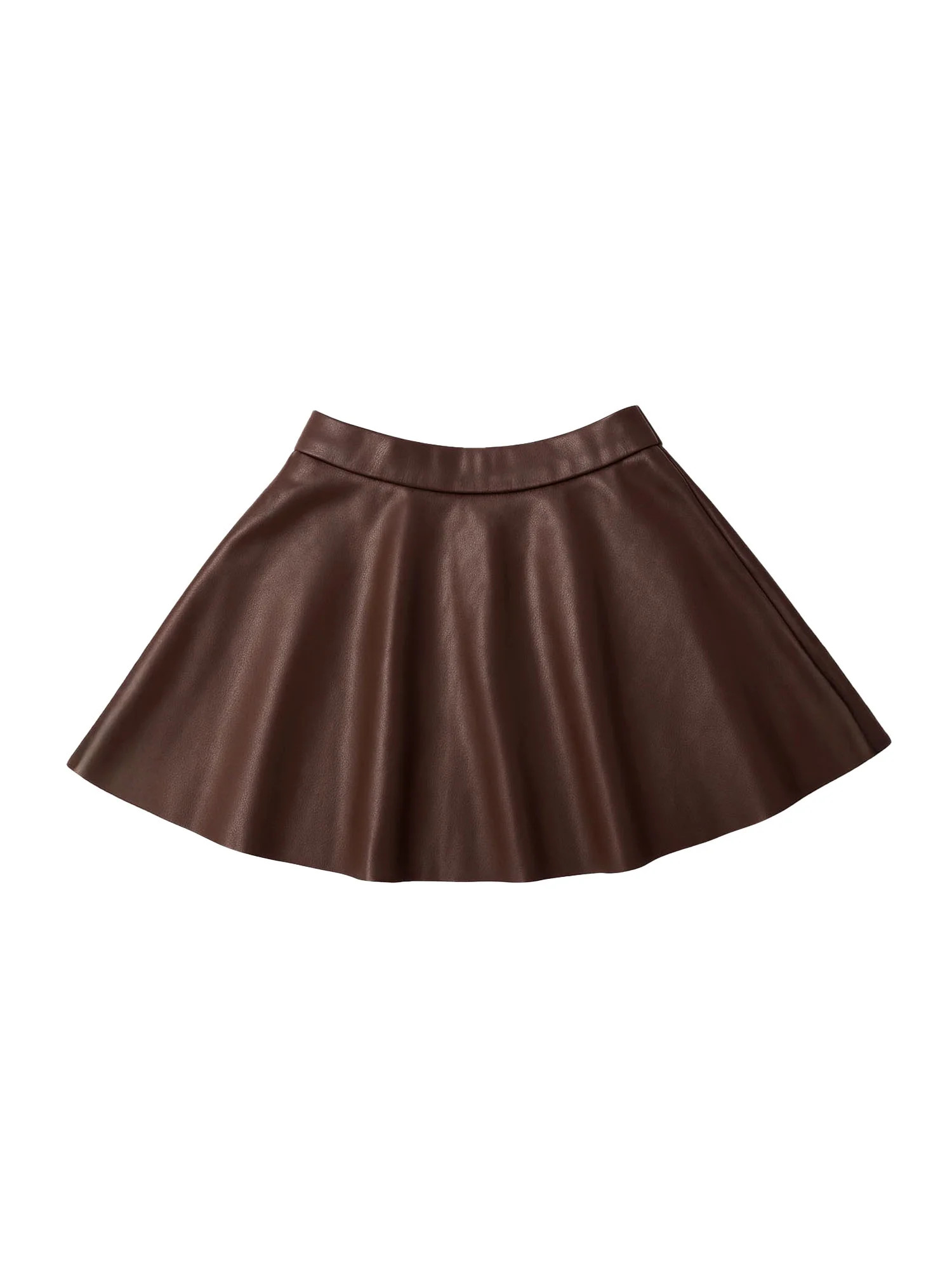 Wonder Nation Girls Pleather Skater Skirt, Sizes 4-18 & Plus | Walmart (US)