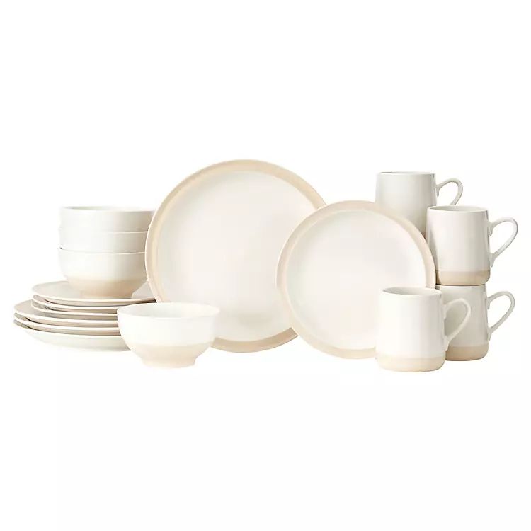 White Grayden 16-pc. Dinnerware Set | Kirkland's Home