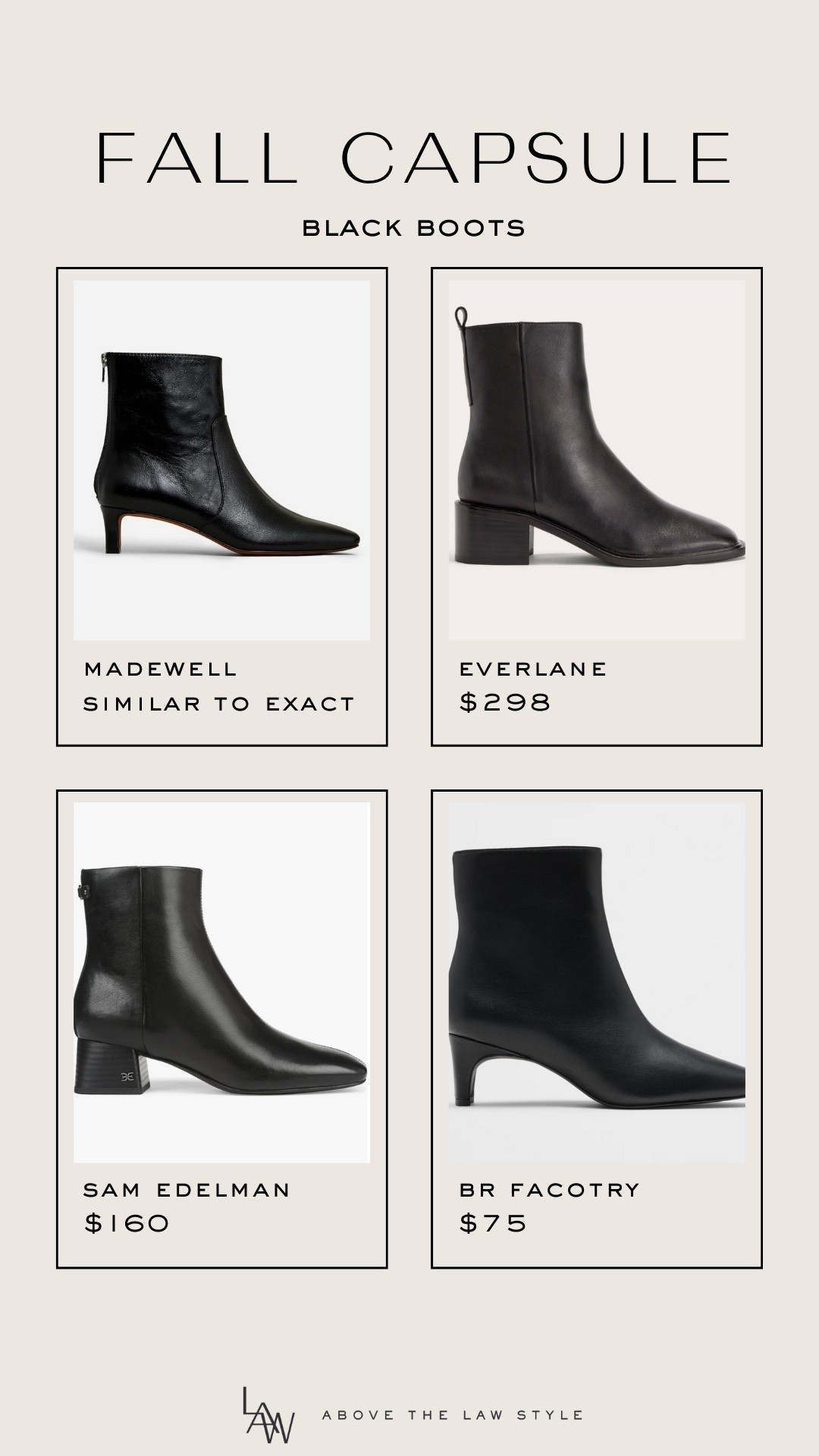 Fall Capsule: Black Boots

#LTKStyleTip #LTKFindsUnder100 #LTKShoeCrush