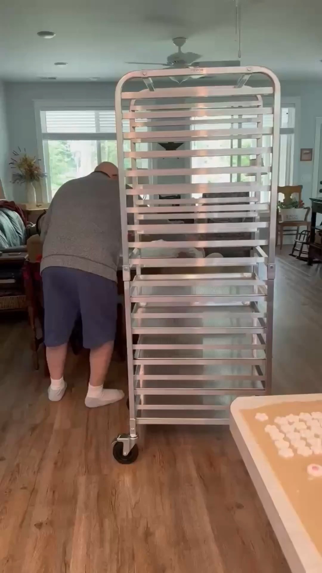Putting my dad to work❤️ Rolling bakery bun pan rack and sheet pans. #bakersrack #bakerybunpan #baking #sheetpan

#LTKU #LTKHome #LTKFamily