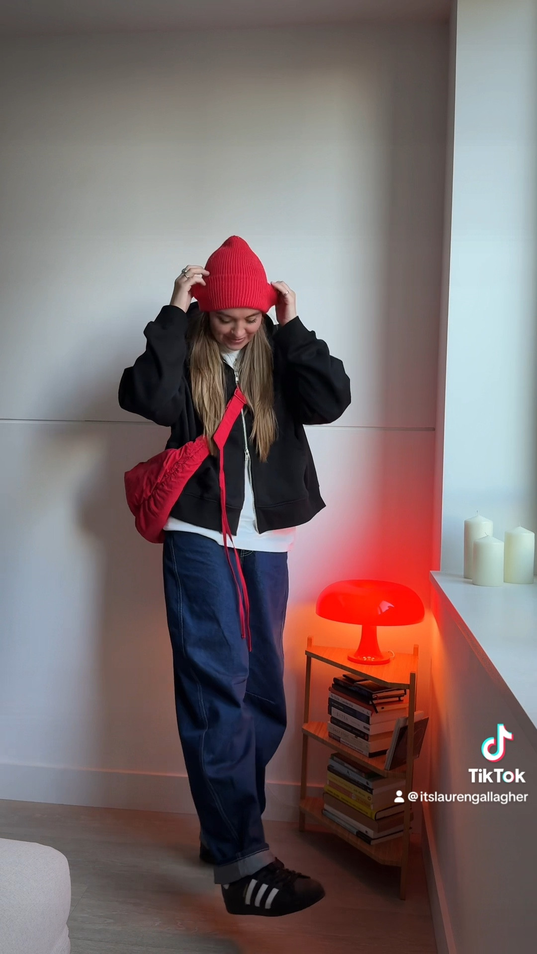 Fully obsessed with a double zip! Wearing my new black double zip hoodie from Weekday, Uniqlo airism t shirt, baggy barrel jeans in indigo from ASOS, red COS cross body bag, red Primark beanie and Adidas Superstars.

#winterstyle #winteroutfit #tomboystyle 

#LTKwinter #LTKuk #LTKCyberWeek