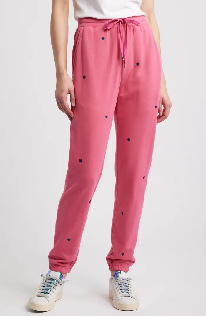 Kingston Heart Embroidery Cotton Blend Joggers | Nordstrom