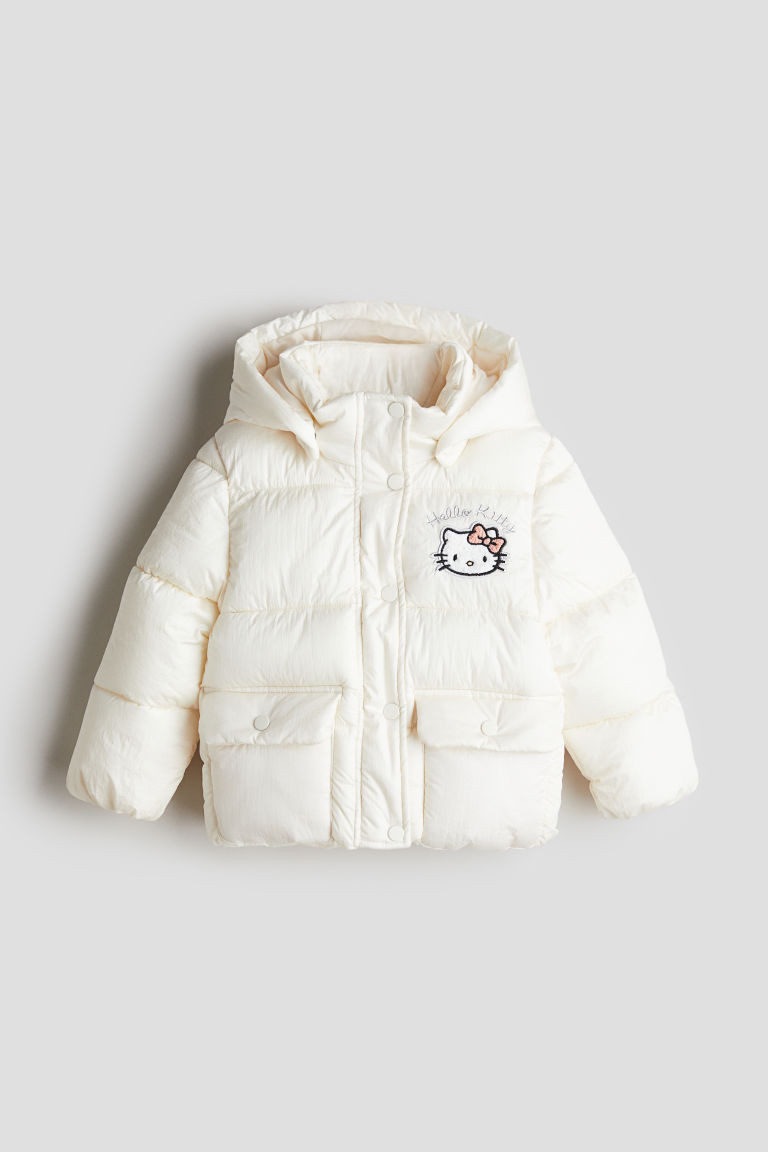 H & M - Water-Repellent Puffer Jacket - White | H&M (US + CA)