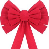 6 Pieces Large Red Velvet Bow Christmas Bows Christmas Holiday Hanging Bows for Christmas Wreath Dec | ManoMano UK
