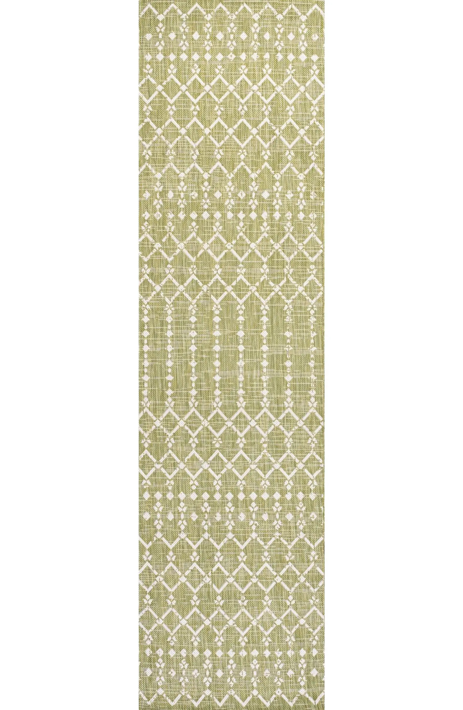 Ourika Moroccan Geometric Textured Weave Indoor/Outdoor Area Rug | Nordstrom