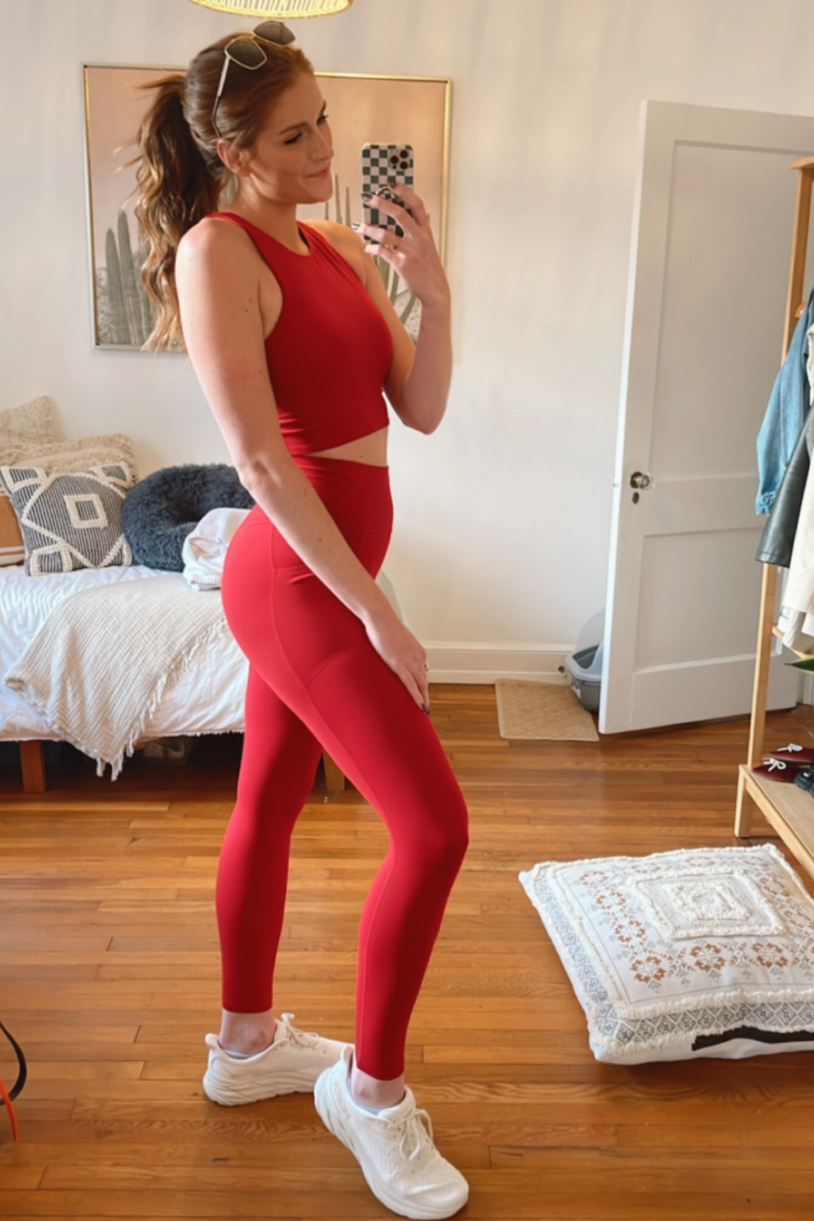 Red workout set / matching set / athleta / tall workout clothes 

#LTKfit #LTKsalealert #LTKunder100