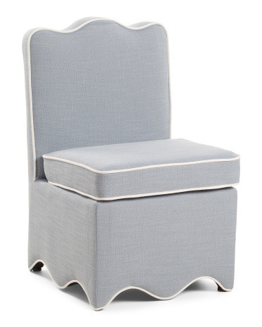22x33 Scalloped Bottom Skirted Anywhere Chair | Polyester | Marshalls