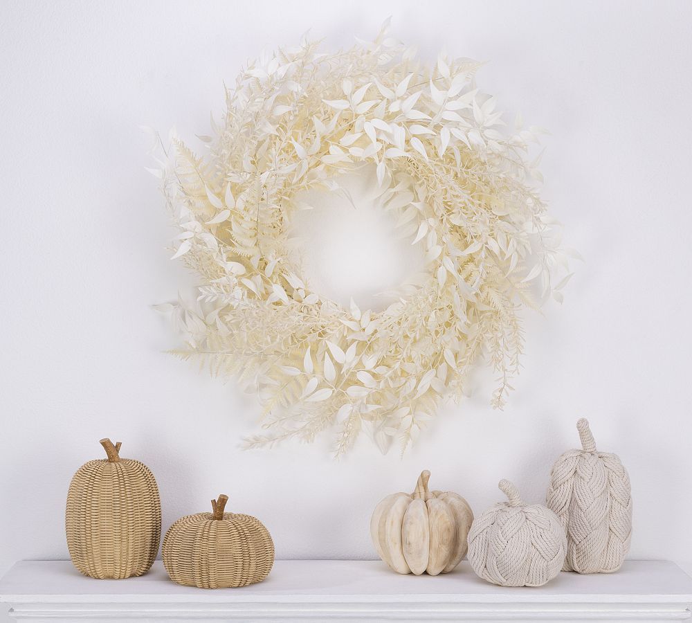 Faux Ruscus Fern Willow Wreath | Pottery Barn (US)