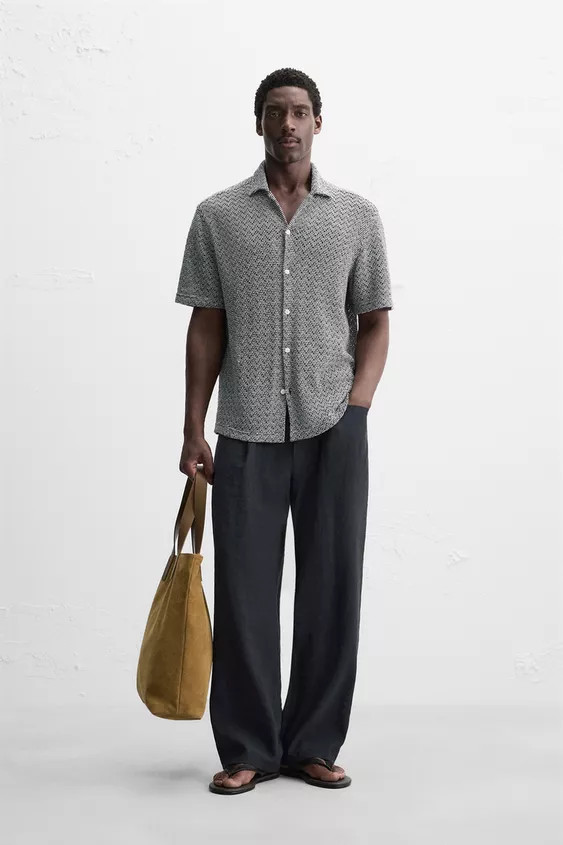 OPEN TEXTURED SHIRT | Zara US