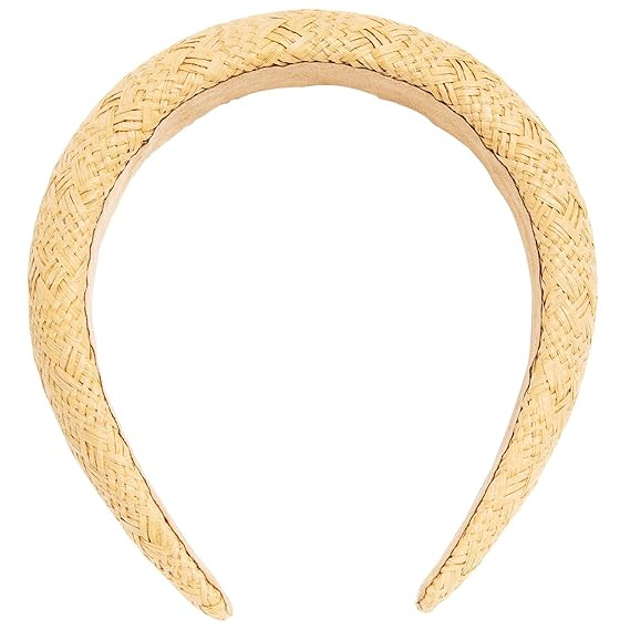 L. Erickson Padded Straw Headband, Straw | Amazon (US)
