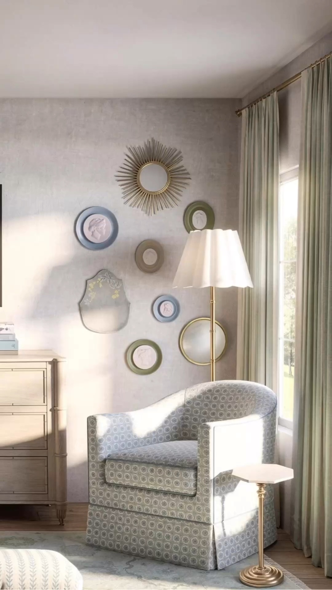 Renders of a seating area and dresser in a primary bedroom design! 

#LTKhome #LTKstyletip #LTKsalealert