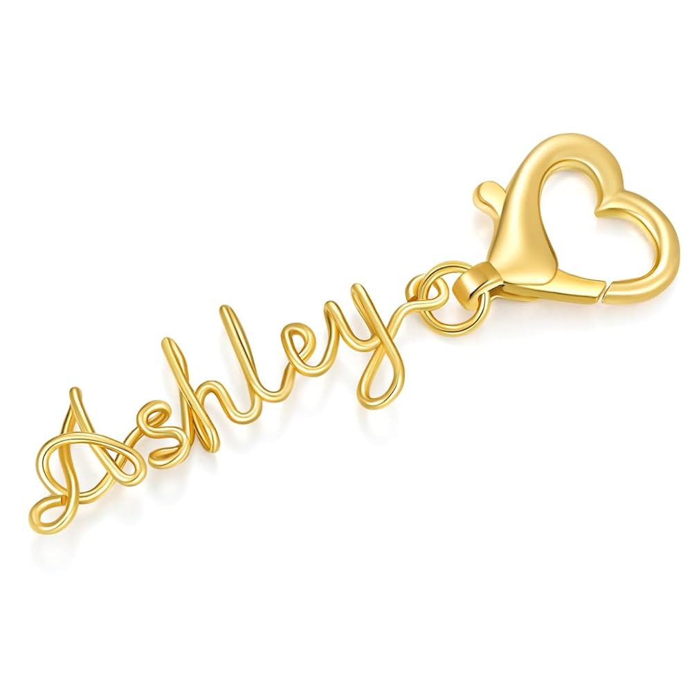 Custom Bag Charm for women - Purse Charm - Personalized Letter Name Keychain with Heart Clasp - B... | Amazon (US)