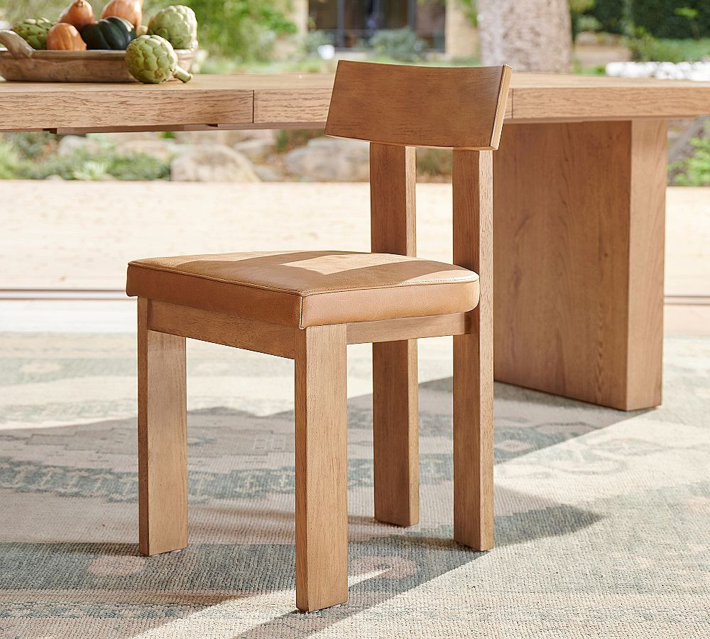 Aldon Leather Dining Chair | Pottery Barn (US)