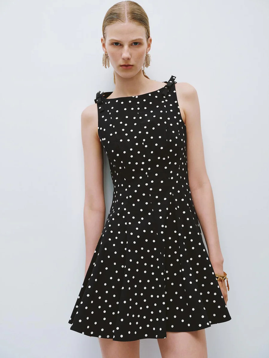 Polka Dot Flared Dresses | Urban Revivo
