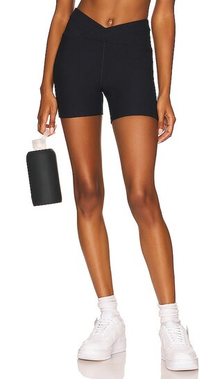 Tonic High Rise Biker Short in Black Tulip | Revolve Clothing (Global)