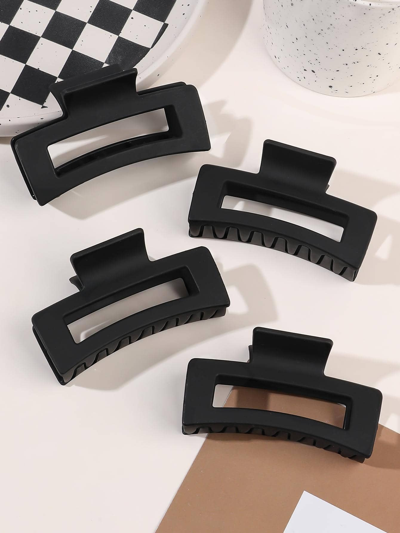 4pcs Women Rectangle Fashionable Hair Claw For Hair Decoration Casual | SHEIN