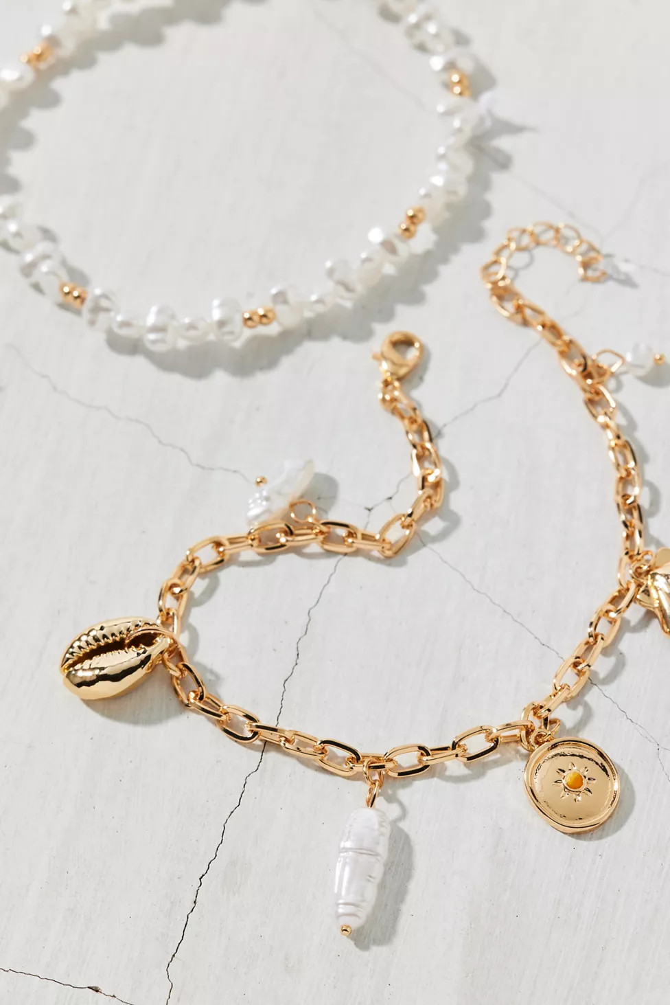 Sorrento Shell Anklet Set | Urban Outfitters (US and RoW)
