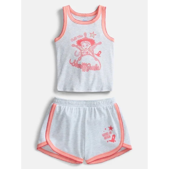 Toy Story Girls Graphic Tank Top and Matching Shorts Set, 2-Piece, Sizes 4-16 | Walmart (US)