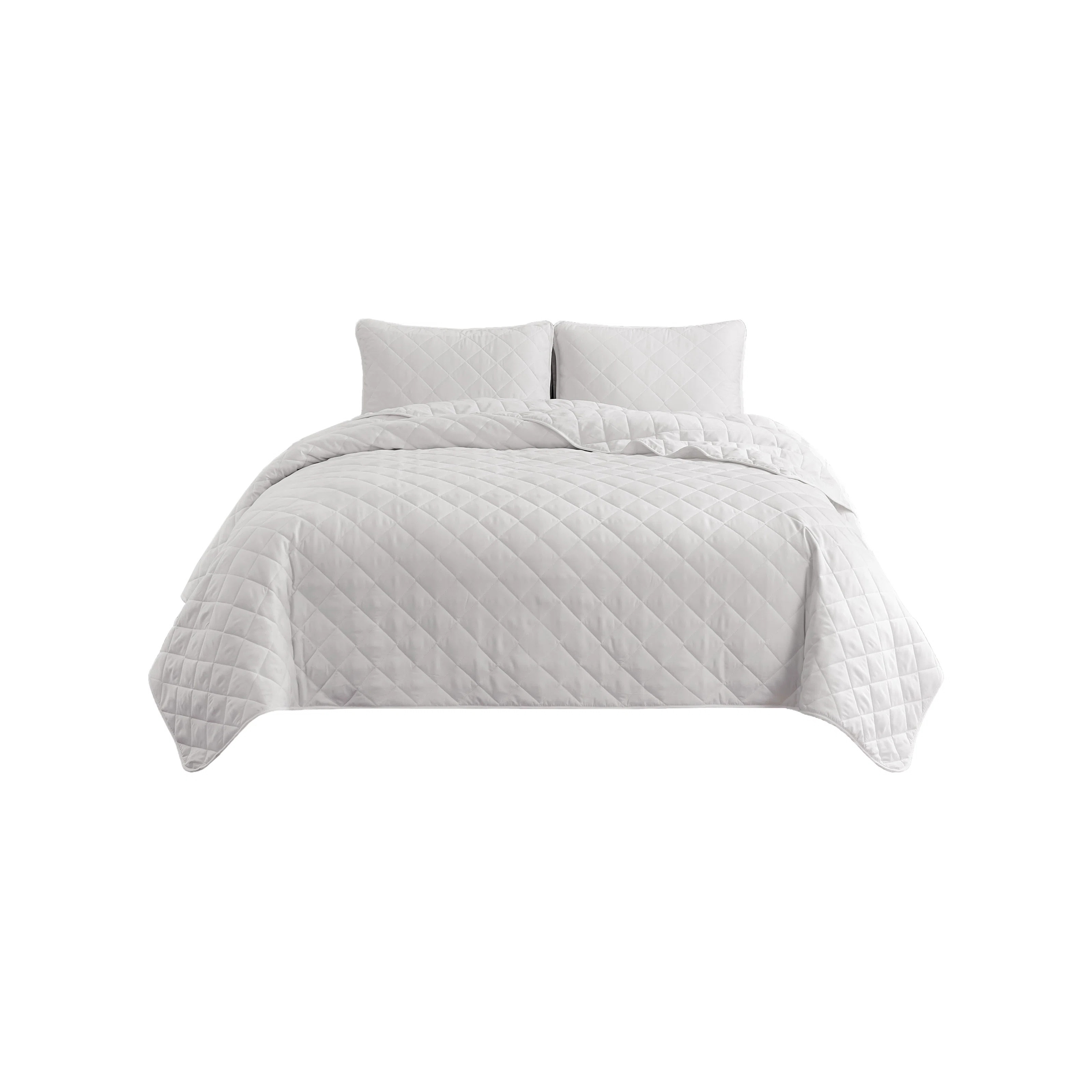 Wayfair Basics® Microfiber Reversible Diamond Quilt Set | Wayfair North America