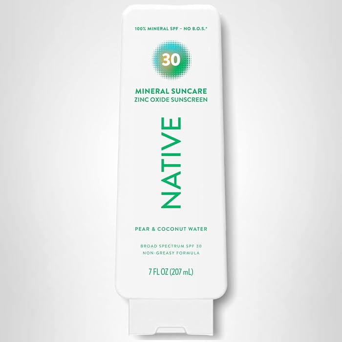Native Mineral Sunscreen Lotion SPF 30, Pear & Coconut Water Scent, with 100% Mineral Zinc Oxide ... | Amazon (US)
