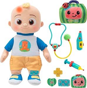 Cocomelon Boo Boo JJ Deluxe Feature Plush - Includes Doctor Checkup Bag, Bandages, and Accessorie... | Amazon (US)