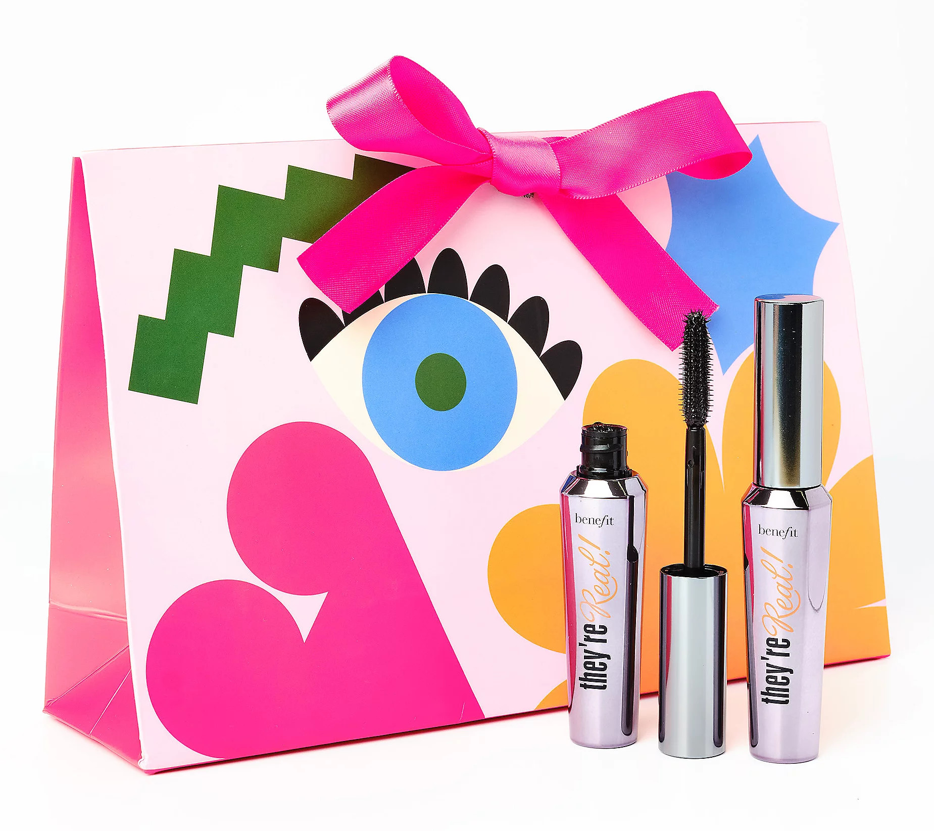 Benefit Cosmetics They're Real Duo with Holiday Gift Bag | QVC