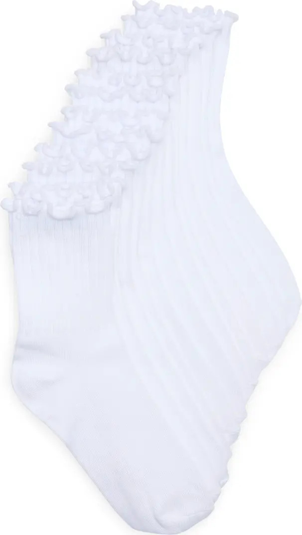 6-Pack Ruffle Edge Crew Socks | Nordstrom Rack
