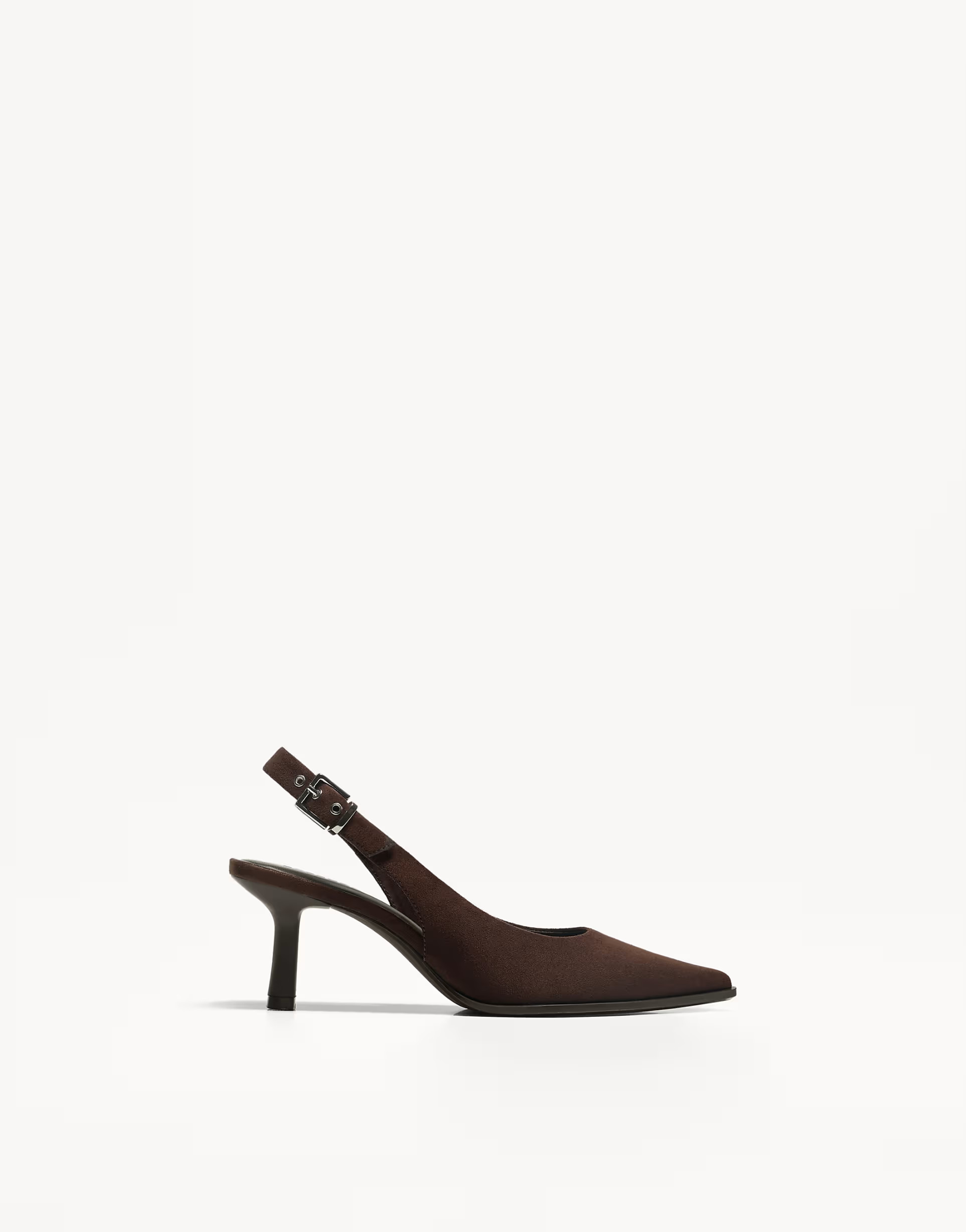 Bershka kitten heel slingback shoes in brown | ASOS | ASOS (Global)