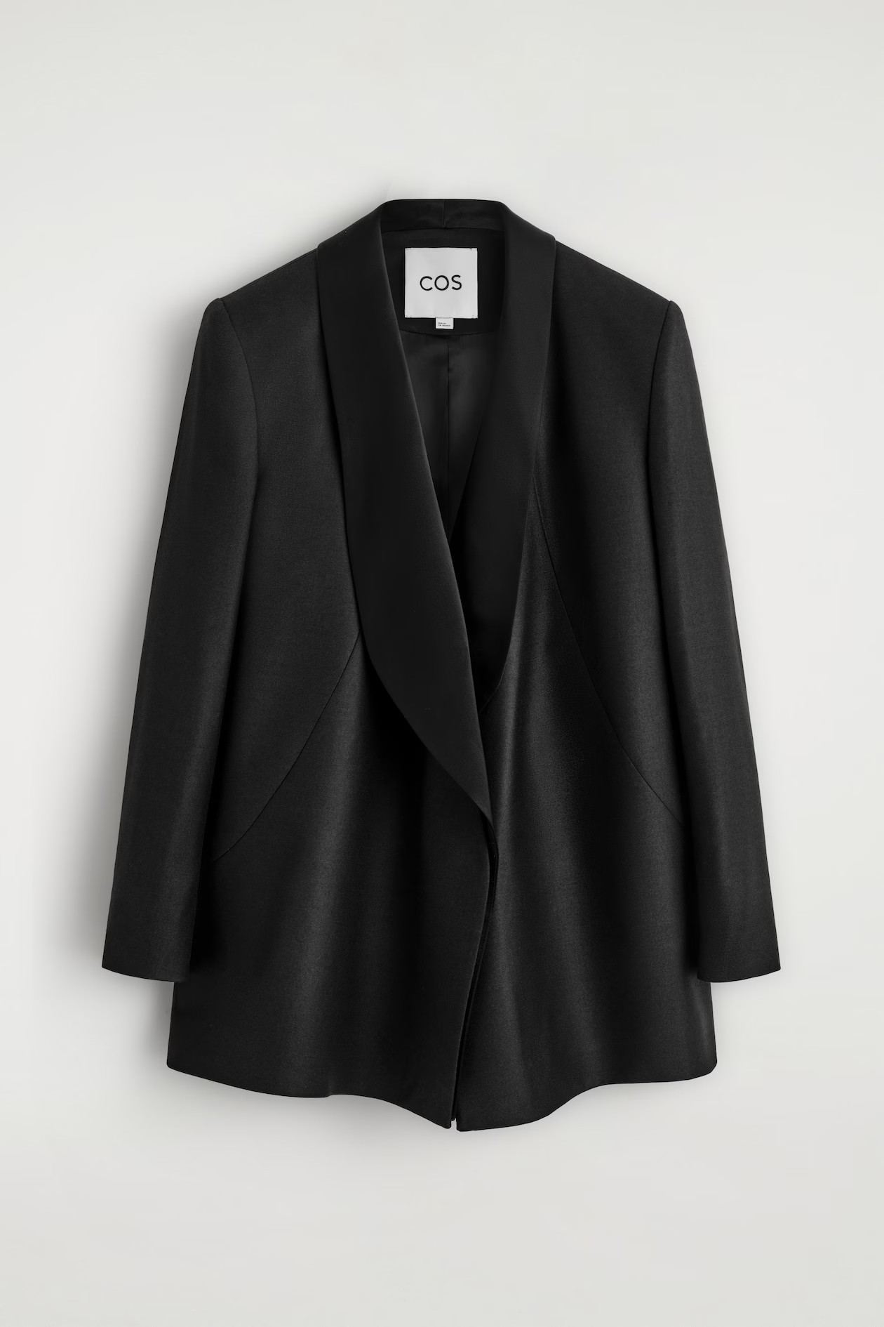 WOOL-SATIN TUXEDO BLAZER - BLACK | COS GB | COS UK