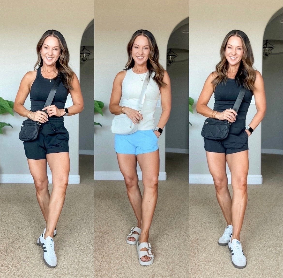 These are the kind of athleisure outfits I wear on repeat all summer. The tank is supportive, flattering, and pairs perfectly with these lightweight shorts. Whether you’re heading out for a walk, running errands, traveling, or just want to be comfortable, this is an easy outfit you’ll reach for again and again.

built in bra tank, athletic shorts, athleisure outfit, casual summer style, workout outfit, travel outfit, activewear essentials, everyday outfit, lightweight shorts, comfortable fashion, Amazon activewear, summer basics, sporty chic style, EverydayHolly

#LTKPetite #LTKActive #LTKOver40