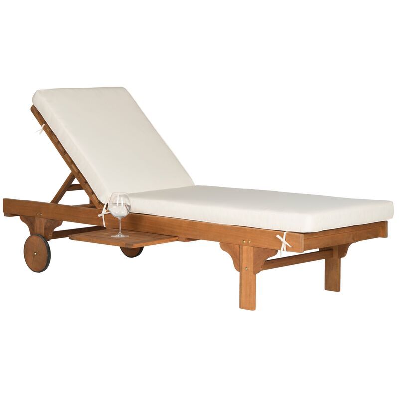 Siesta Eucalyptus Outdoor Chaise, Natural/White | One Kings Lane