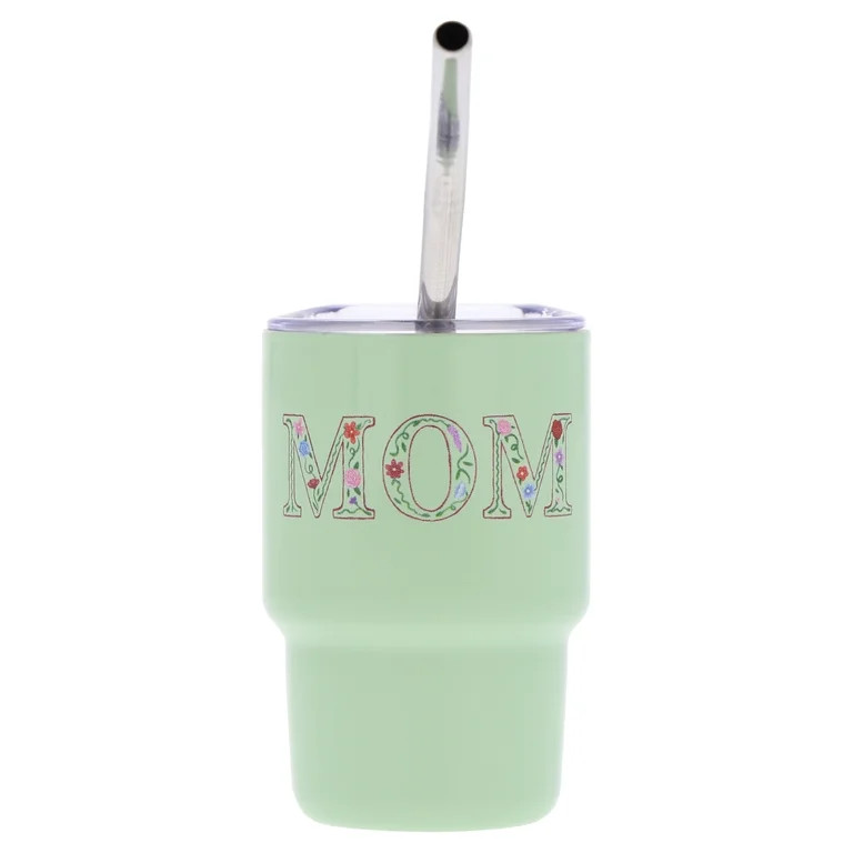 Mom Stainless Steel Mini Tumbler with Straw, Green, 3 oz, Mother's Day by Way To Celebrate | Walmart (US)