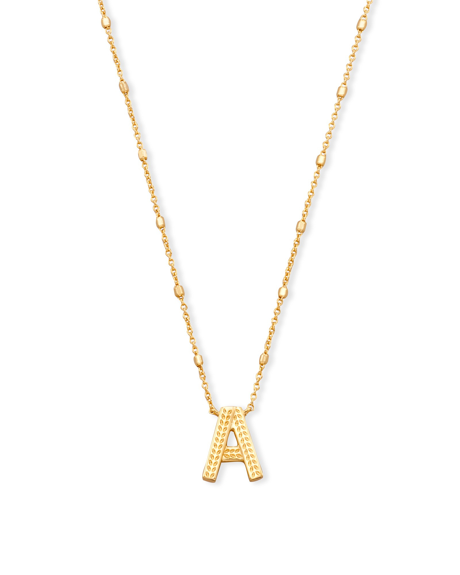 Letter A Pendant Necklace in Gold | Kendra Scott
