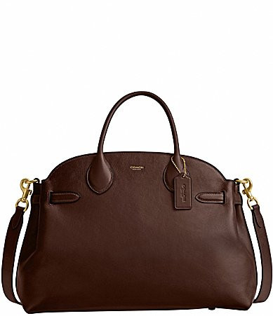 COACH Soft Empire Leather Carryall Satchel Handle Bag 40 - Maple | Dillard's